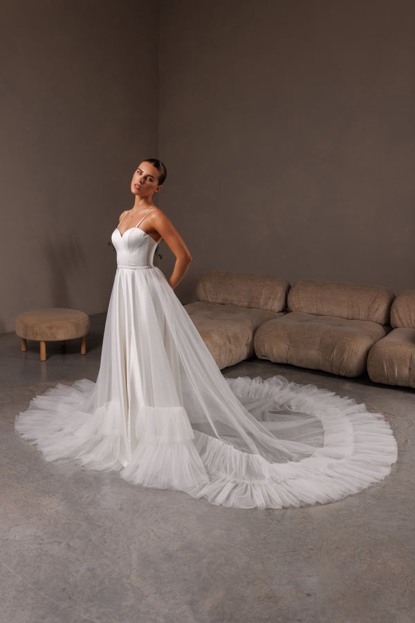 Detachable Overskirt with ruffled bottom SKRF-03/SK-003