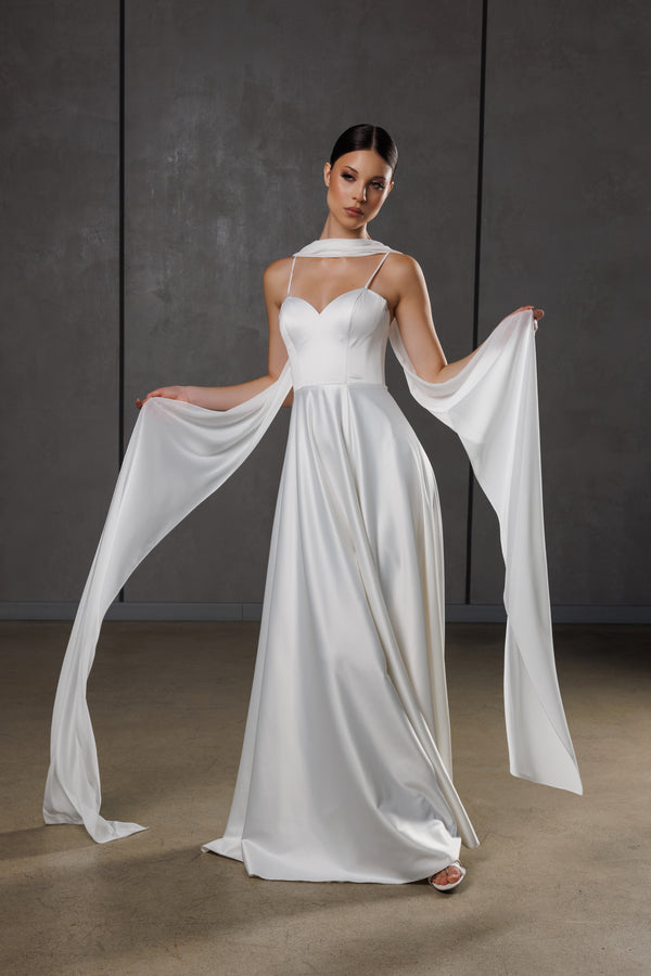 Chiffon bridal shawl, SCCH2/S-2004