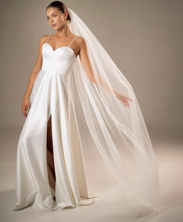 Soft tulle simple veil, PLV